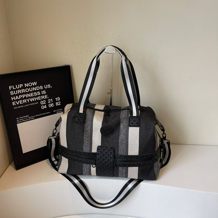 Stylish Striped Weekend Duffel Bag Kalsten