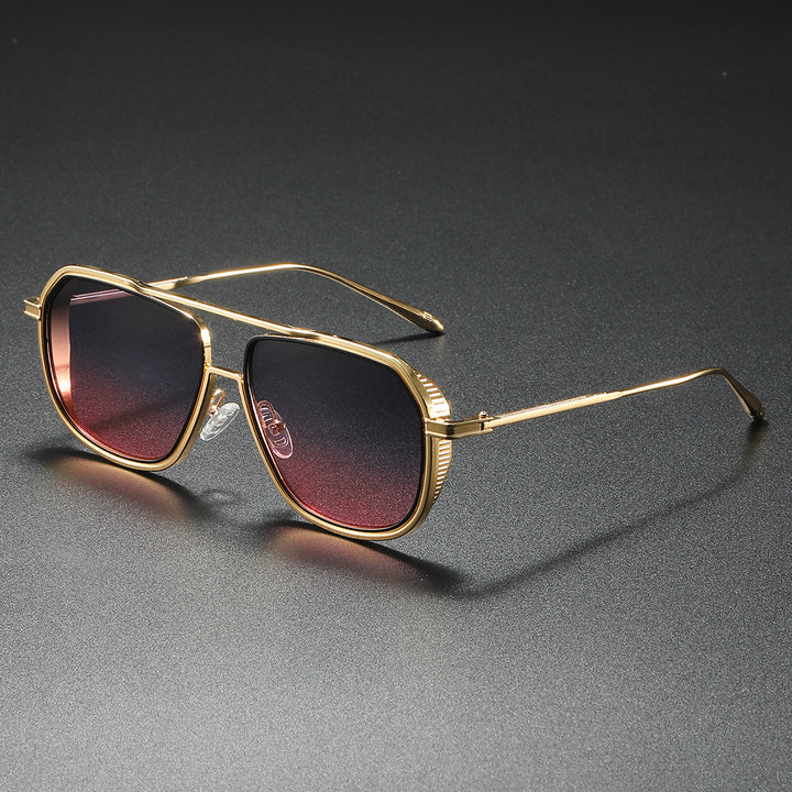 Women's Elegant Sunglasses with Angular Metal Frame Kalsten