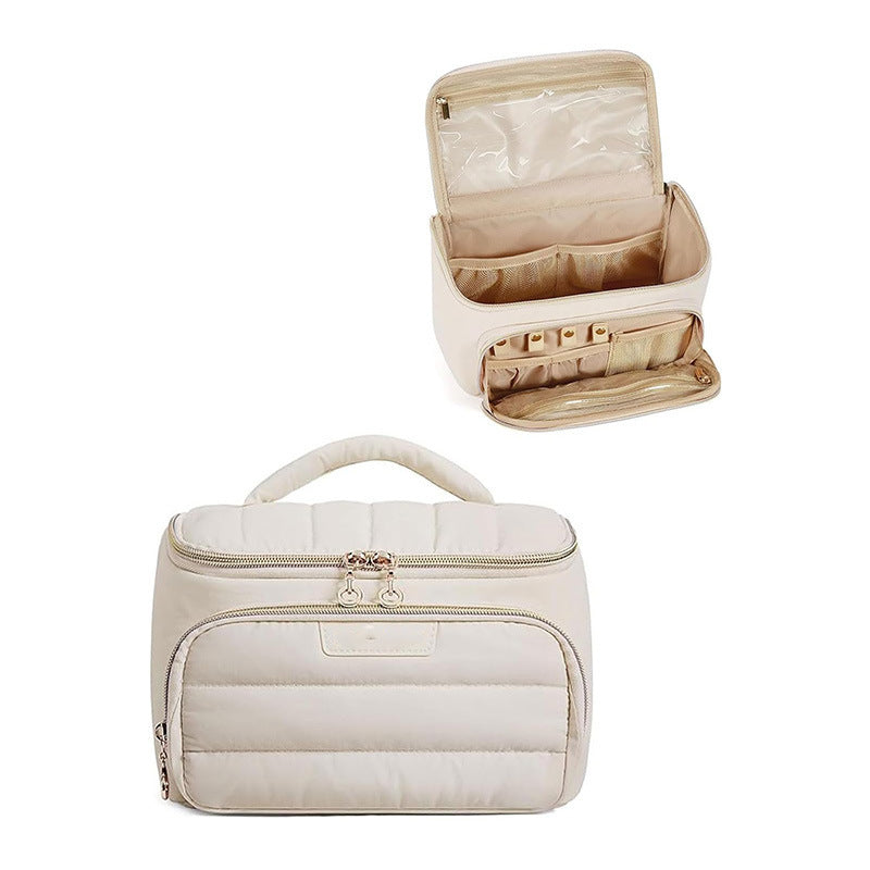 Cosmetic organizer bag with separate compartments and cosmetic compartment Kalsten