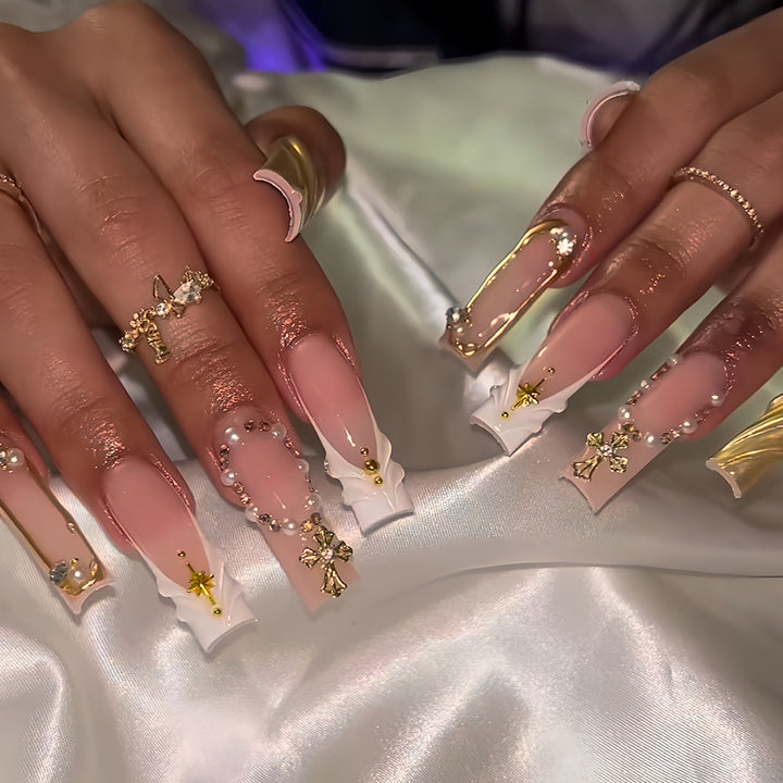 Decorative 3D Press-On Nail Set Kalsten