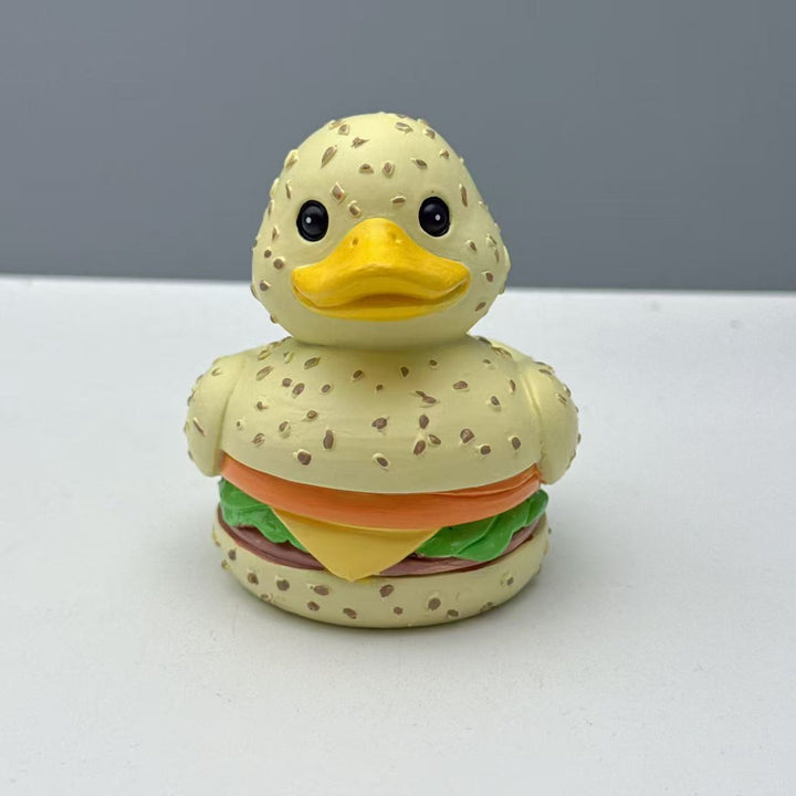 Funny rubber duck in hamburger design Kalsten