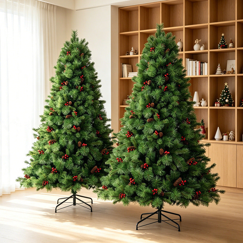 Artificial Pine Christmas Tree with Pine Cones and Red Berries