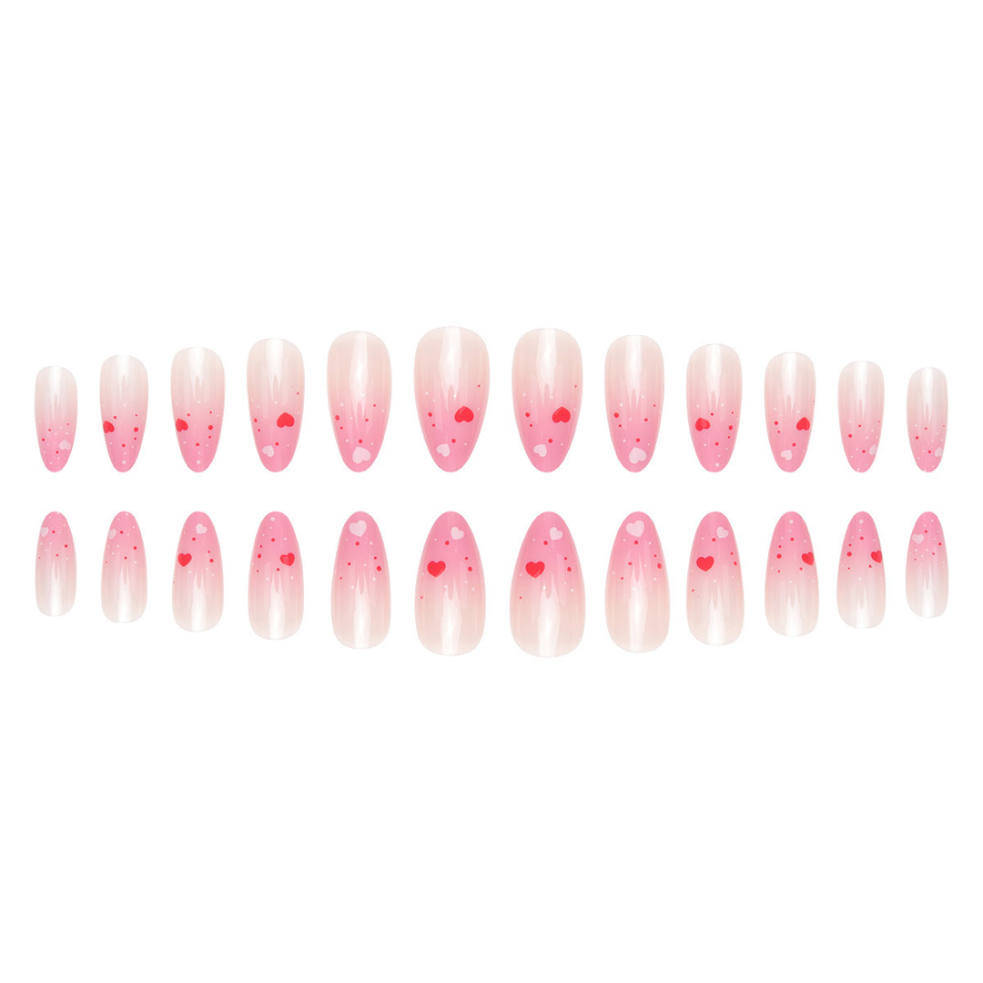 Heart-Design Press-On Nail Art Set Kalsten
