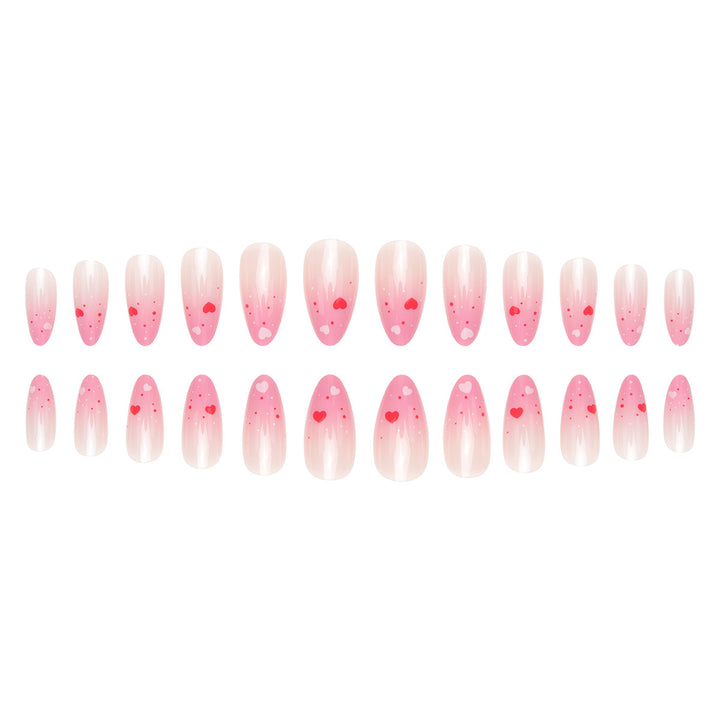 Heart-Design Press-On Nail Art Set Kalsten
