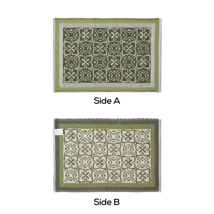 Reversible woven rug runner with ornamental jacquard structure Kalsten