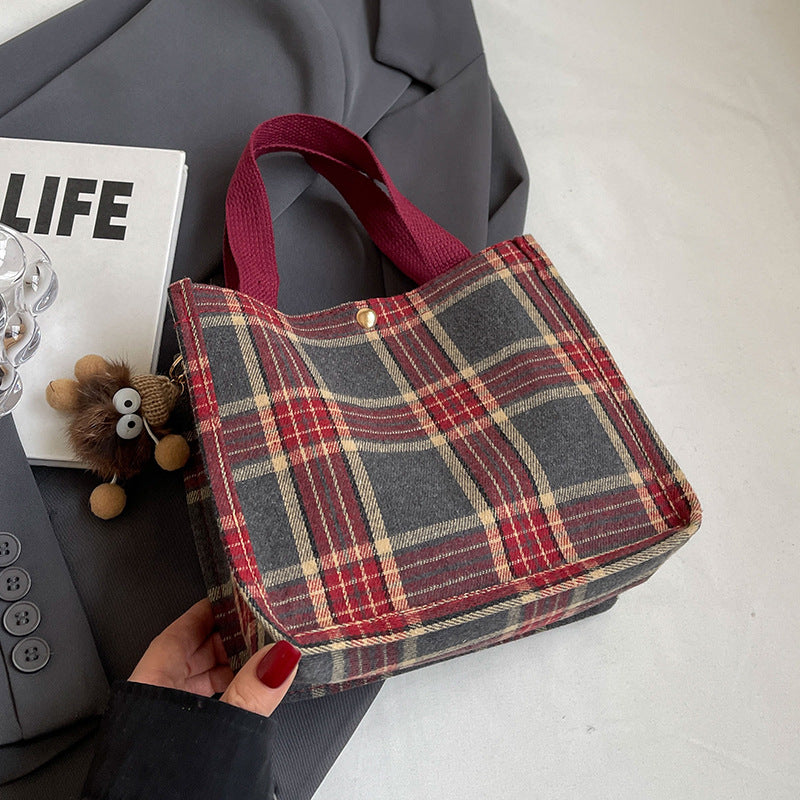 Plaid Tote Bag