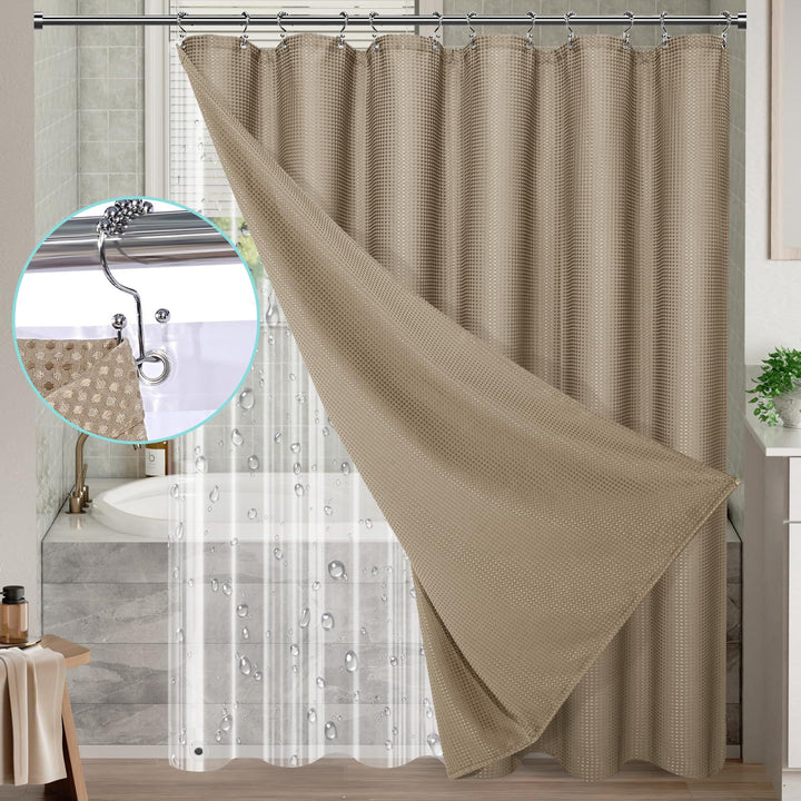 Textured Waterproof Shower Curtain Kalsten