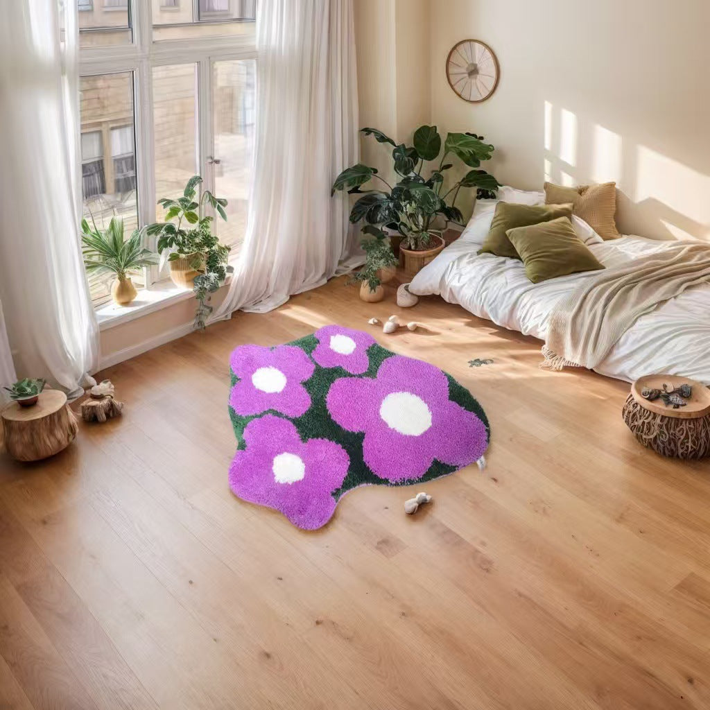 Floral Shaped Bathroom Rug Kalsten
