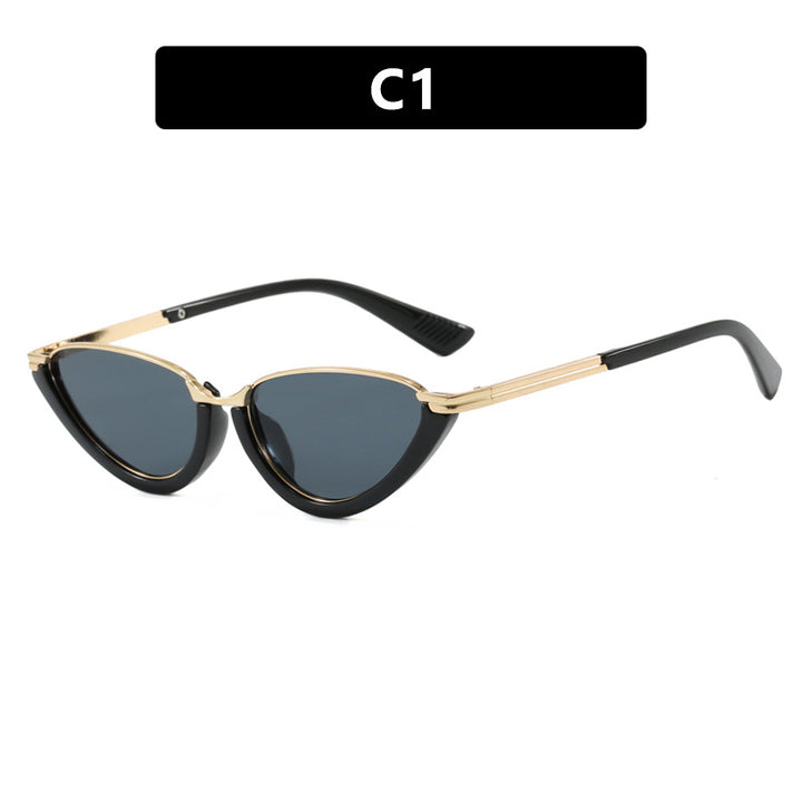 Women futuristic Cat-Eye sunglasses with golden accents Kalsten