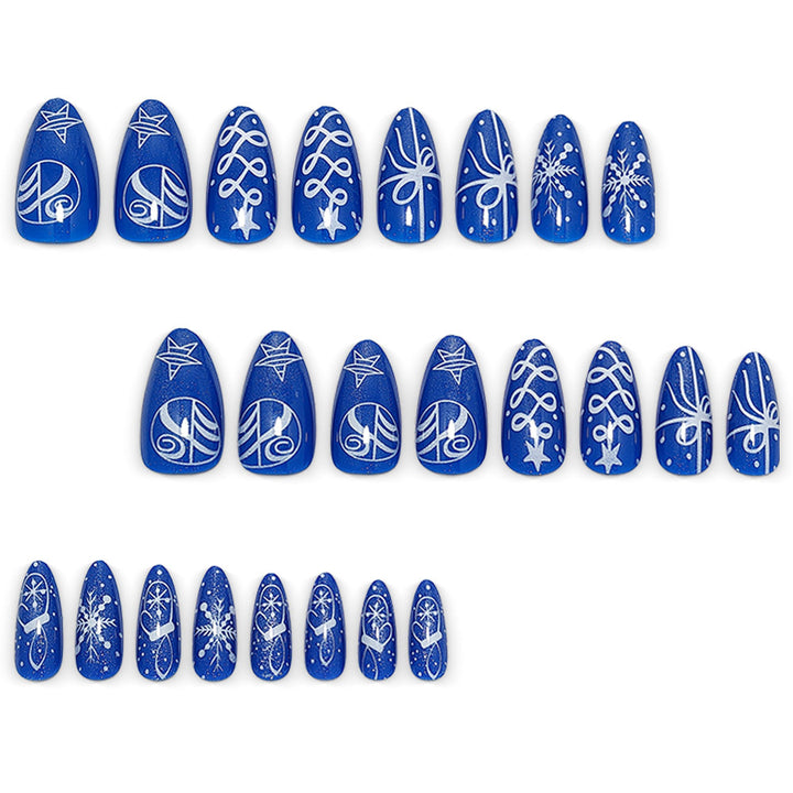 Artificial nails with festive winter design Kalsten