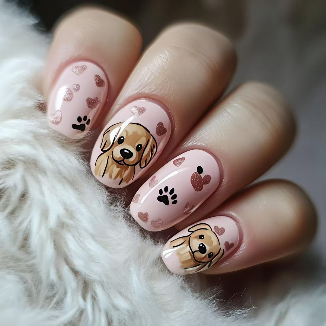 Playful Dog-Themed Nail Art Kalsten