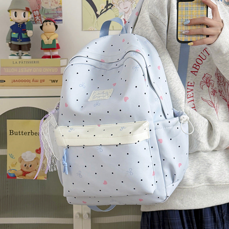 Charming Polka Dot School Backpack Kalsten