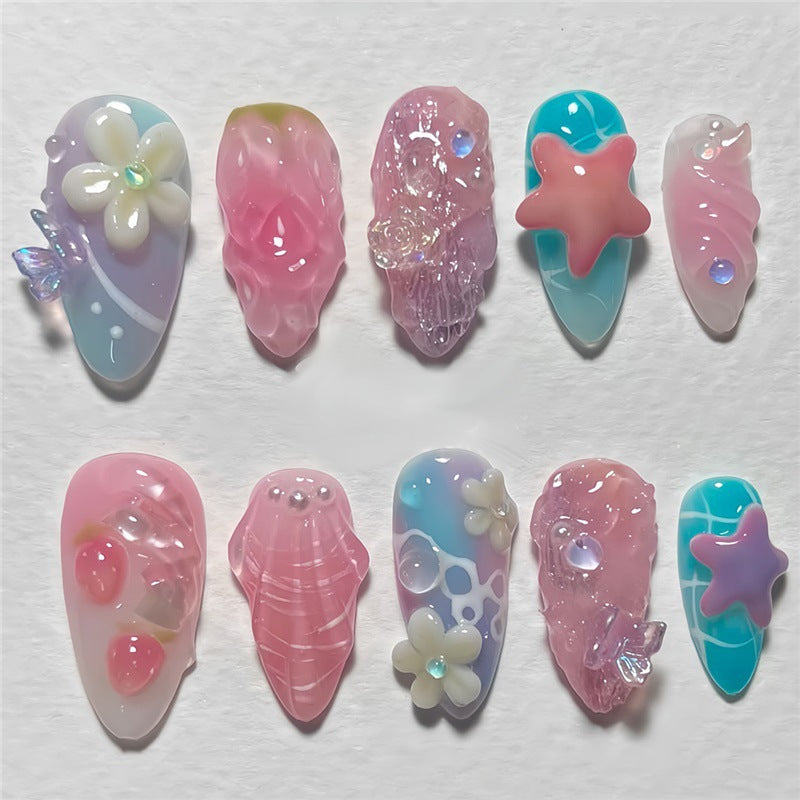 Creative Sea-Inspired Nail Art Extensions Kalsten