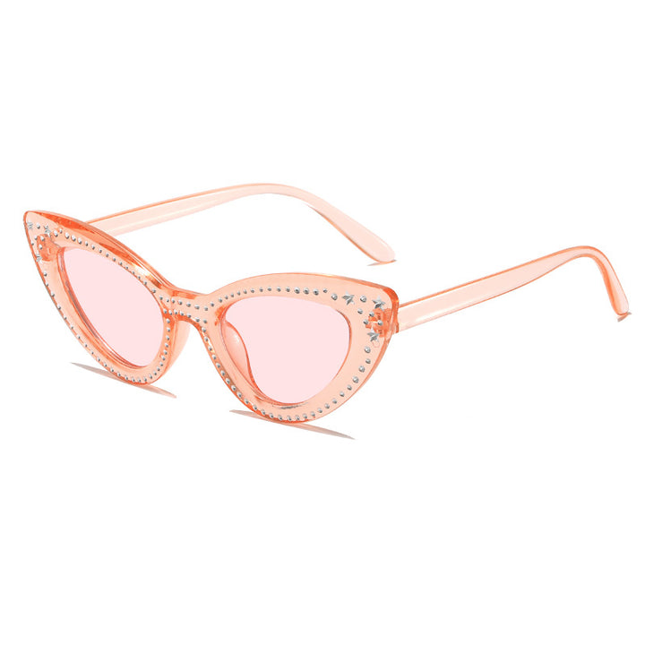 Glamorous Rhinestone-Embellished Cat Eye Sunglasses Kalsten