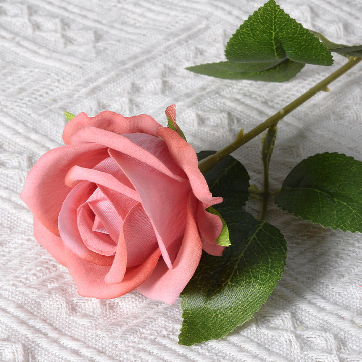 Realistic Silk Rose Decoration