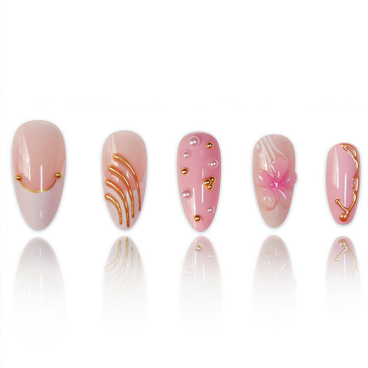 Premium Floral Designer Press-On Nails Kalsten