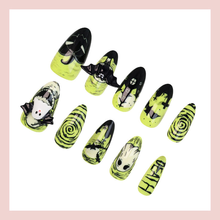 Halloween Artificial Nail Set with Creepy Designs Kalsten