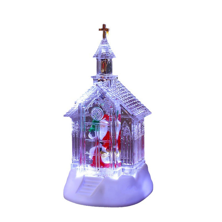Decorative Christmas lantern with snowman scene Kalsten