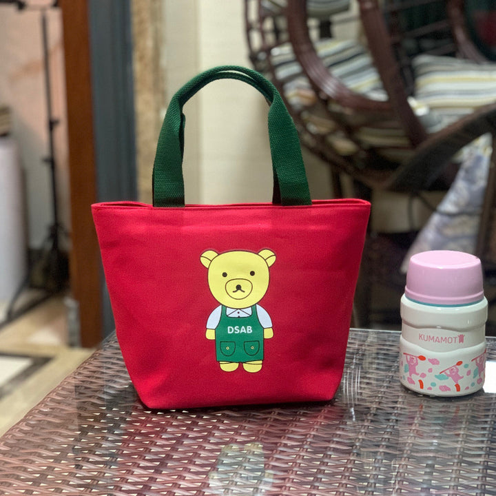 Cute Bear Print Lunch Tote Kalsten