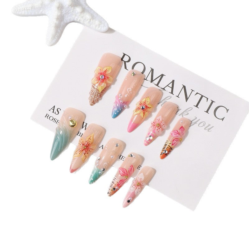Premium Decorative Press-On Nail Set Kalsten