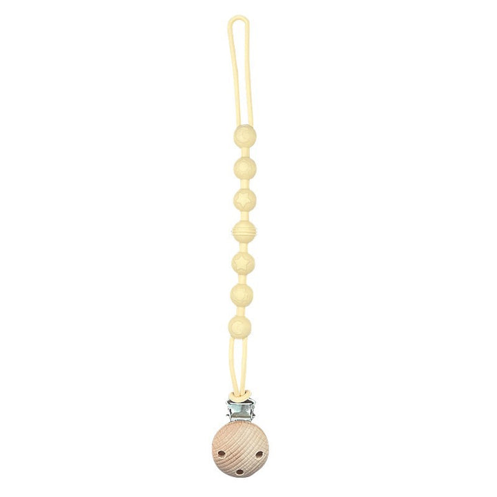 Infant Teething Bead Pacifier Holder Clip with Secure Clamp