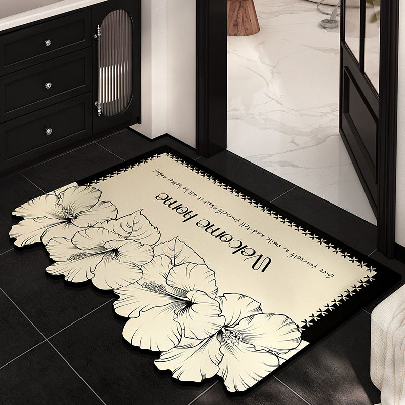 Elegant Floral Entrance Mat