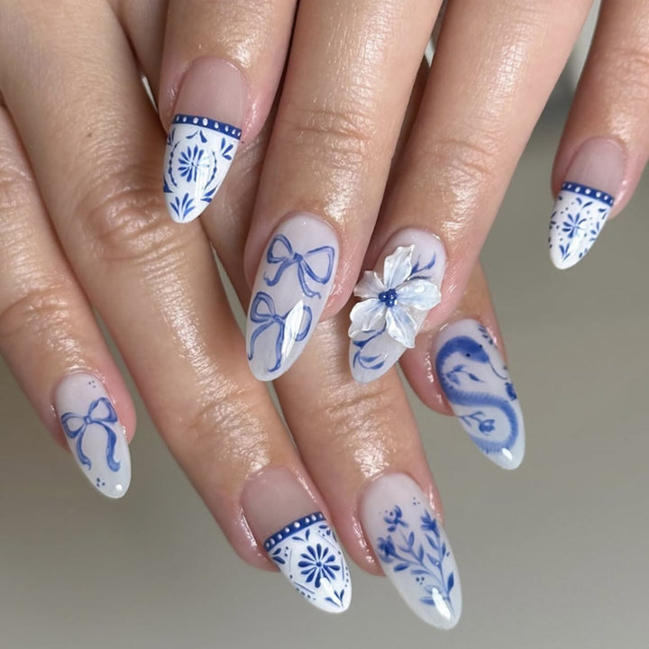 Artful nail art with floral accents Kalsten