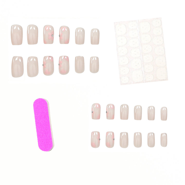 Floral Embellished Acrylic Nail Art Enhancements Kalsten