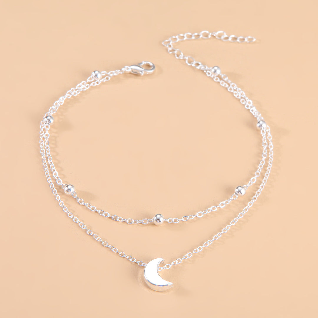 Celestial Moon Charm Anklet Kalsten