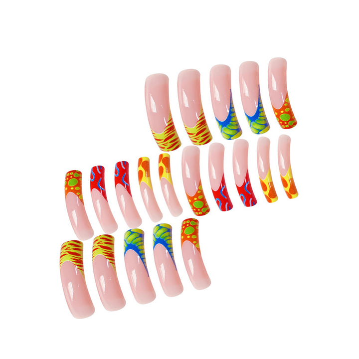 Artistic Long Nail Art Extensions Kalsten