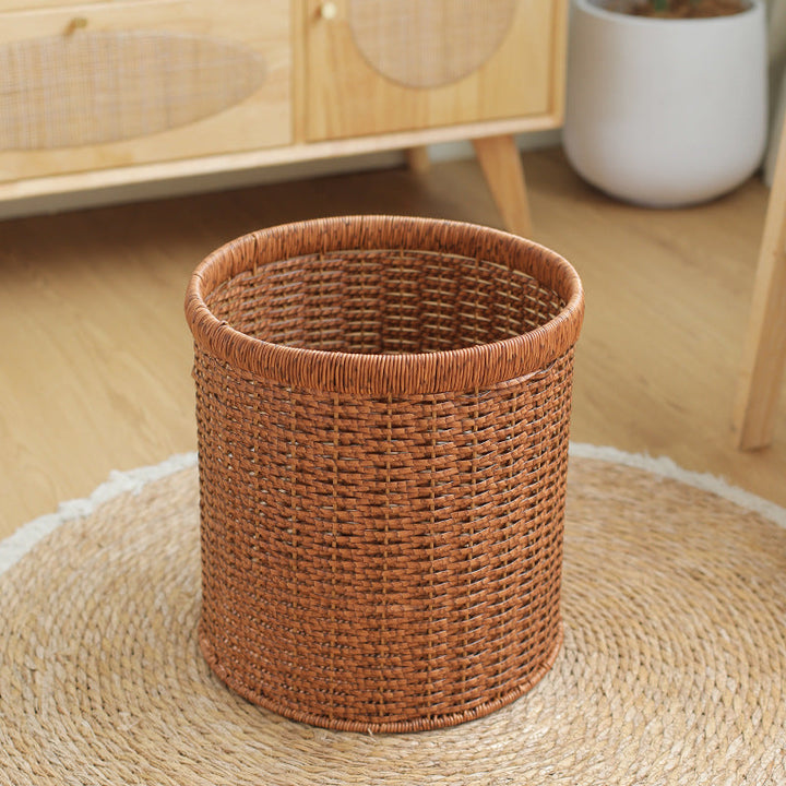 Handcrafted Natural Wicker Storage Bin Kalsten