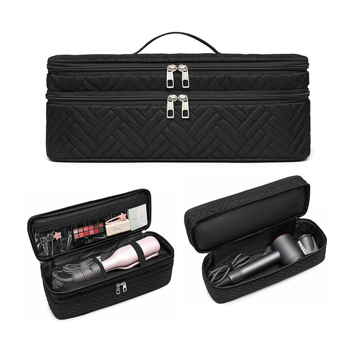 Cosmetic organizer bag for hair dryers and styling tools Kalsten