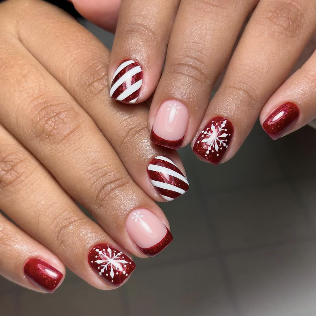 Festive Seasonal Acrylic Nail Art Extensions Kalsten