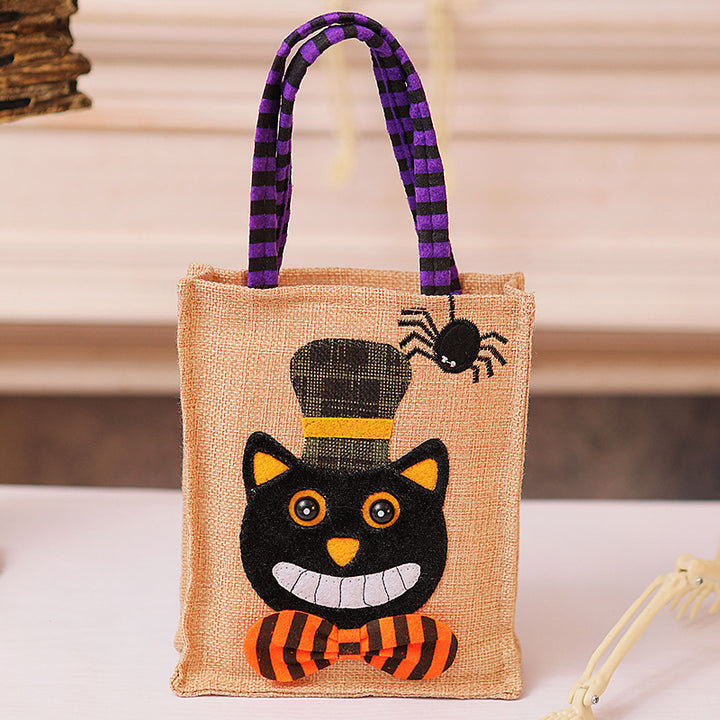 Halloween Shopping Bag with Cat Motif Kalsten