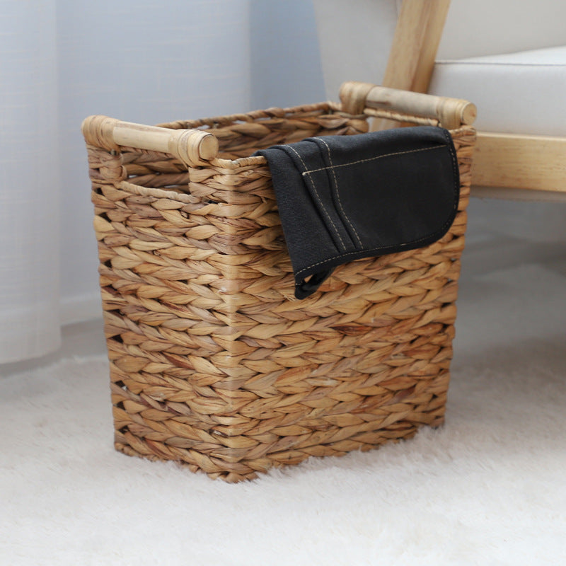 Rustic Woven Storage Bin Kalsten