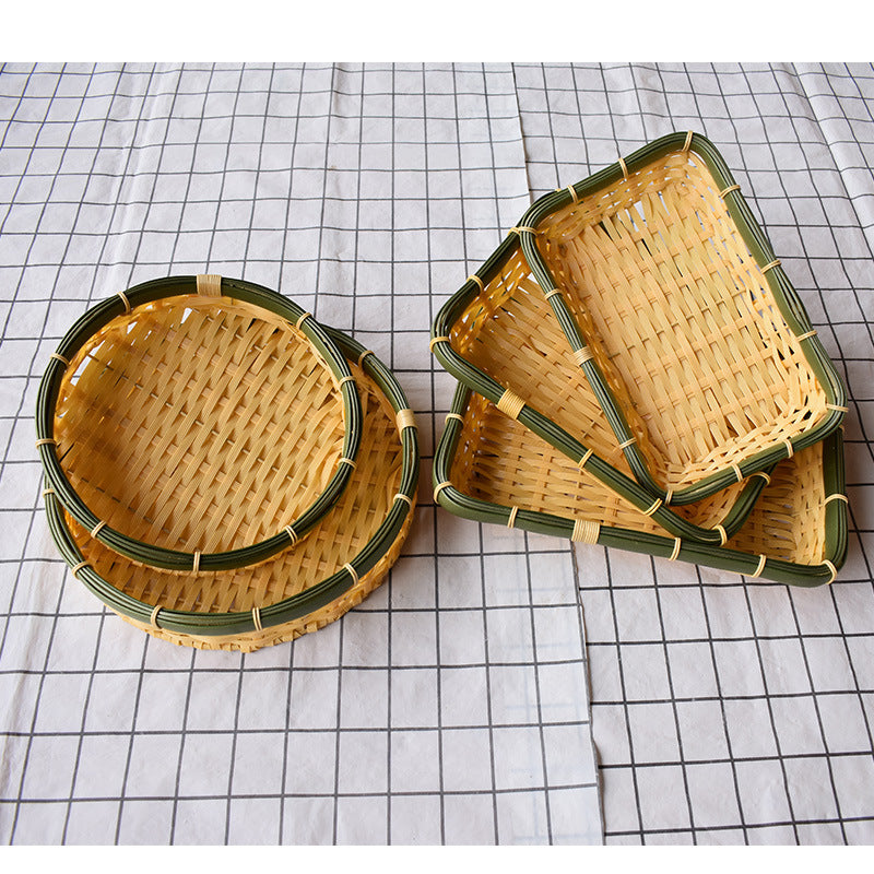 Handcrafted Woven Storage Tray Set Kalsten