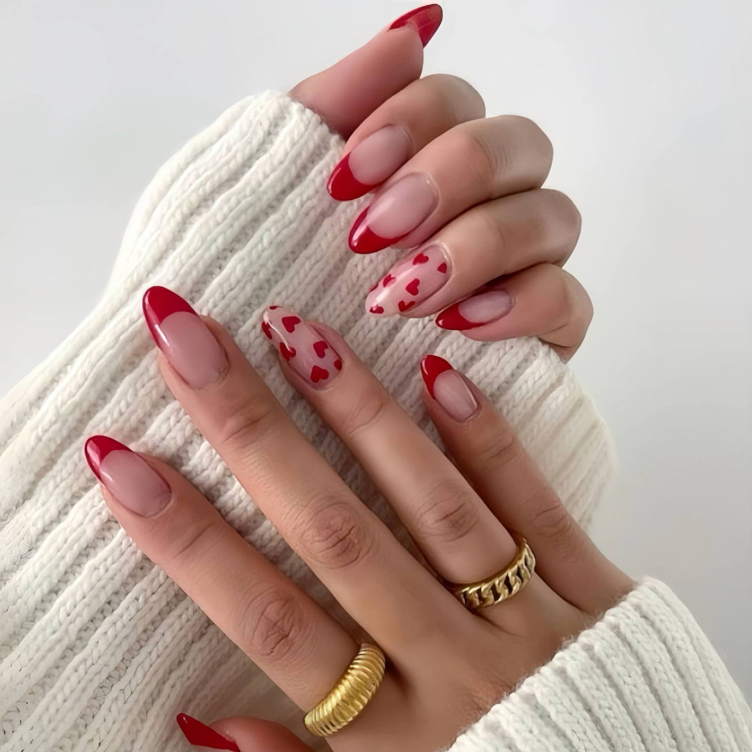 Artistic Heart Designed Press-On Nail Set Kalsten