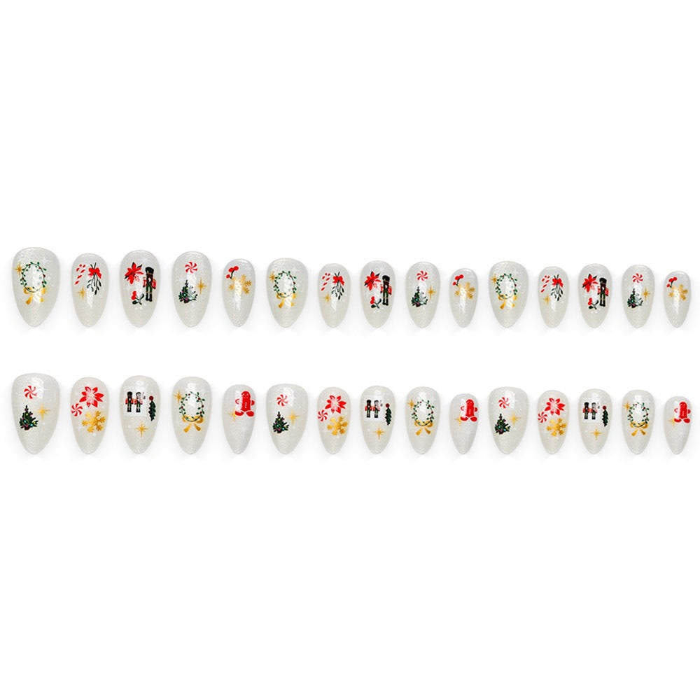 Artificial nails with festive Christmas designs Kalsten