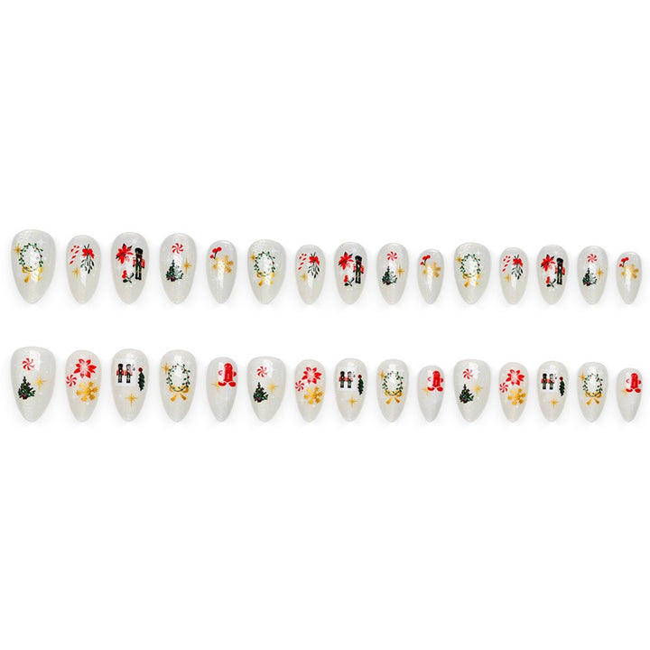 Artificial nails with festive Christmas designs Kalsten
