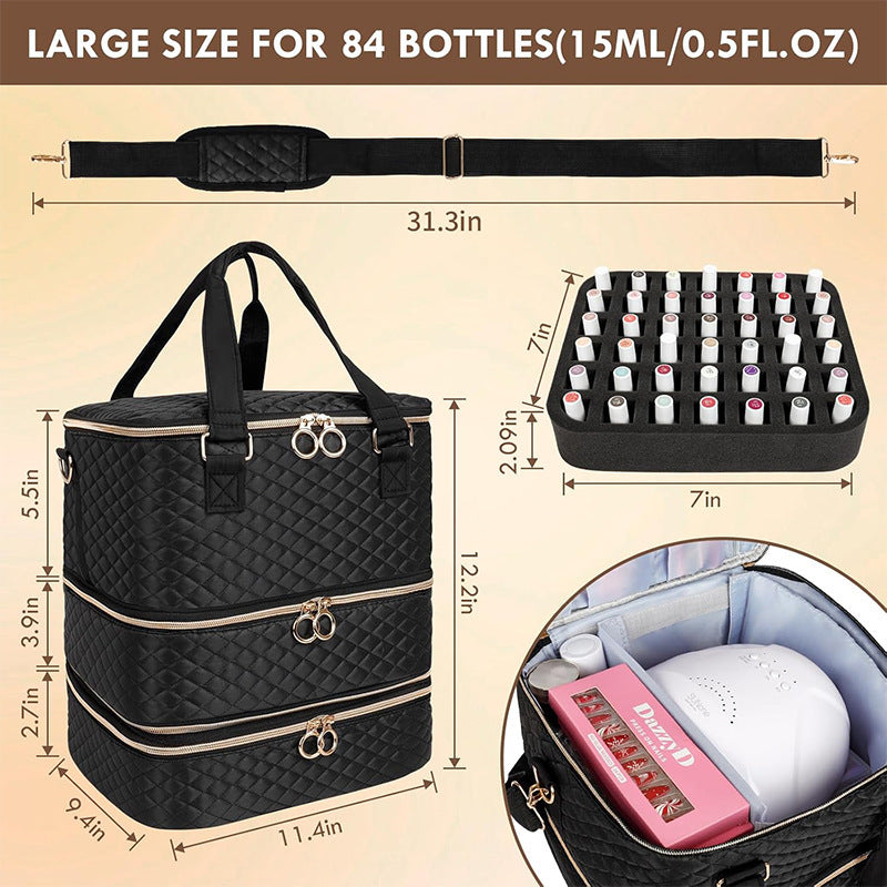 Cosmetic Organizer Bag with Multi-Level Design Kalsten
