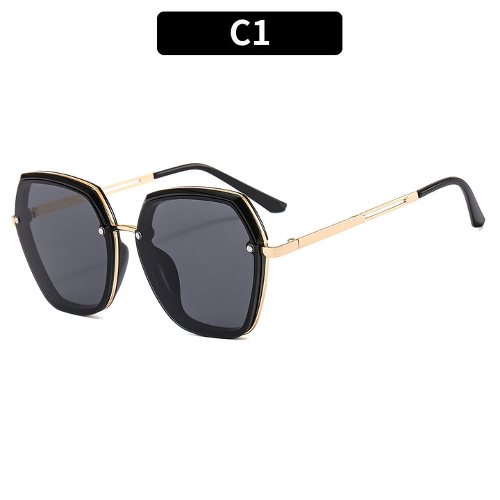 Designer Geometric Frame Sunglasses