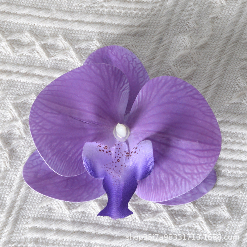 Elegant Silk Orchid Hair Accessory