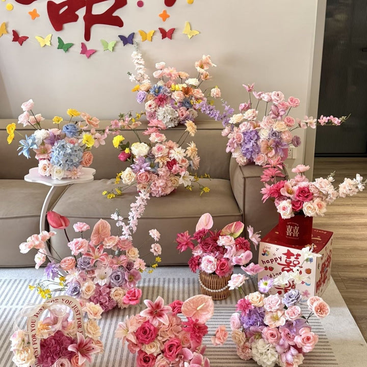 Vibrant Artificial Floral Centerpiece Arrangement