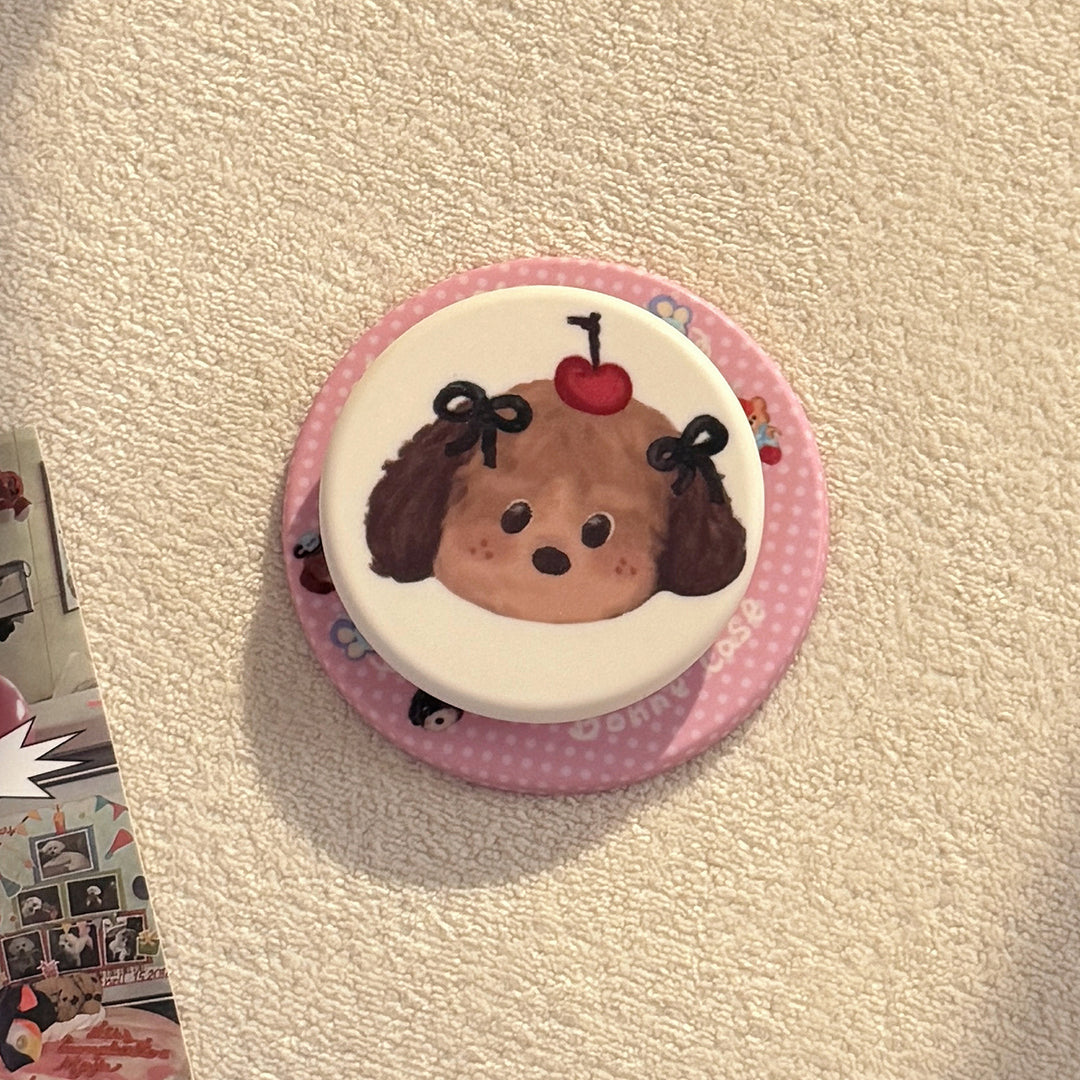 Decorative smartphone finger holder in dog design Kalsten