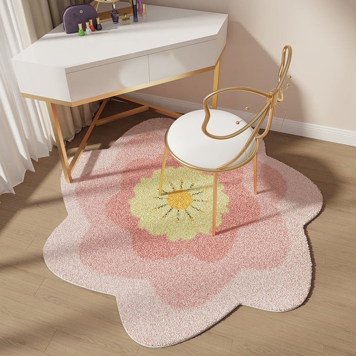 Playful Flower-Shaped Area Rug