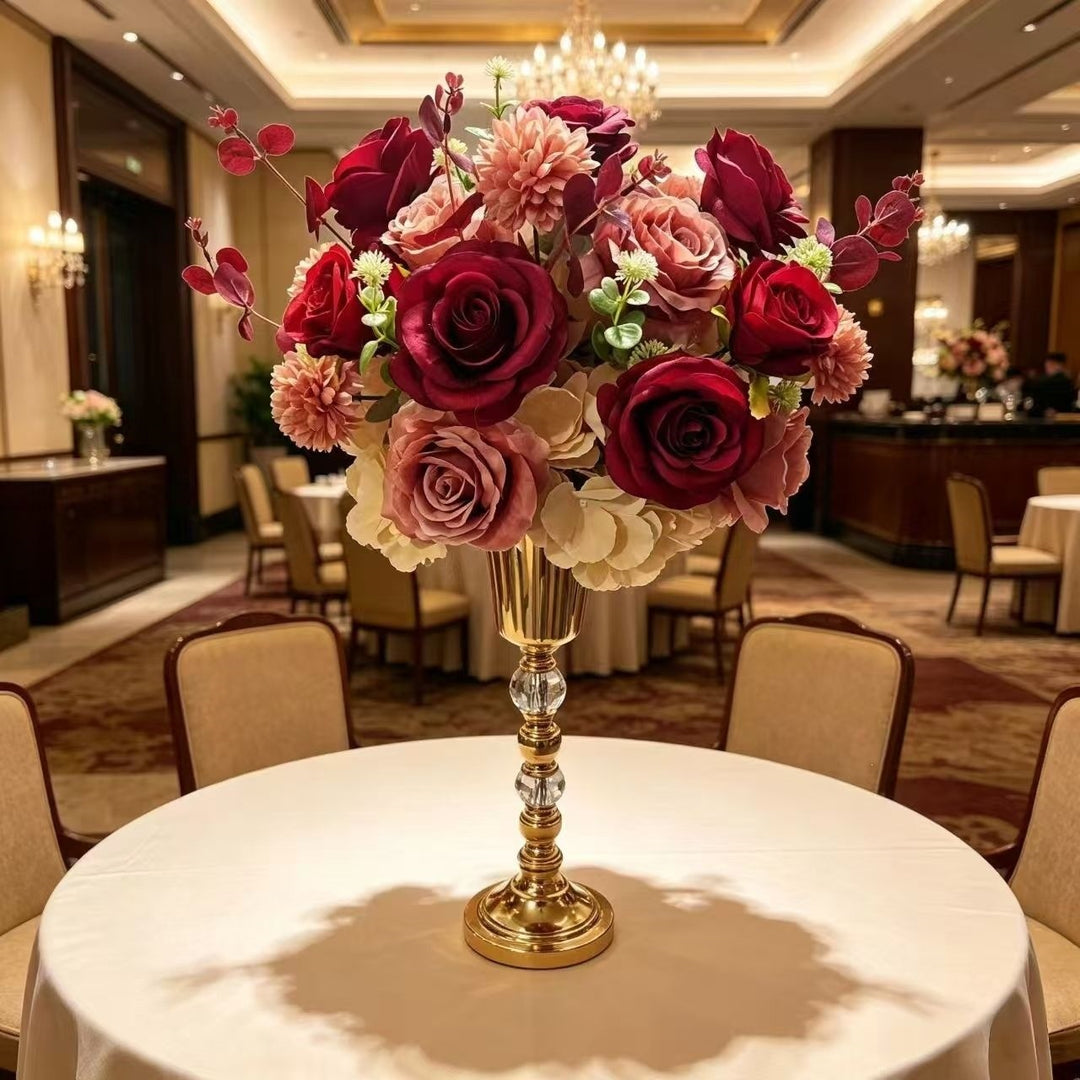 Luxurious Floral Arrangement with Decorative Stand