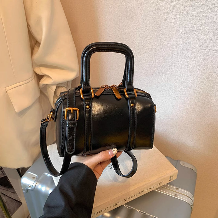 Soft Leather Handheld Satchel Kalsten