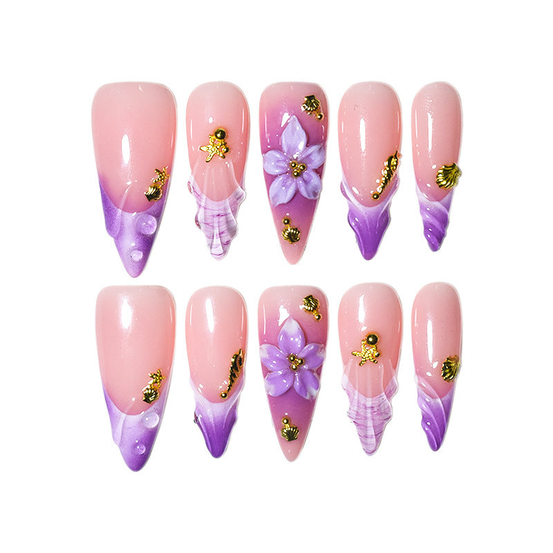 Floral 3D Nail Art Extensions Kalsten