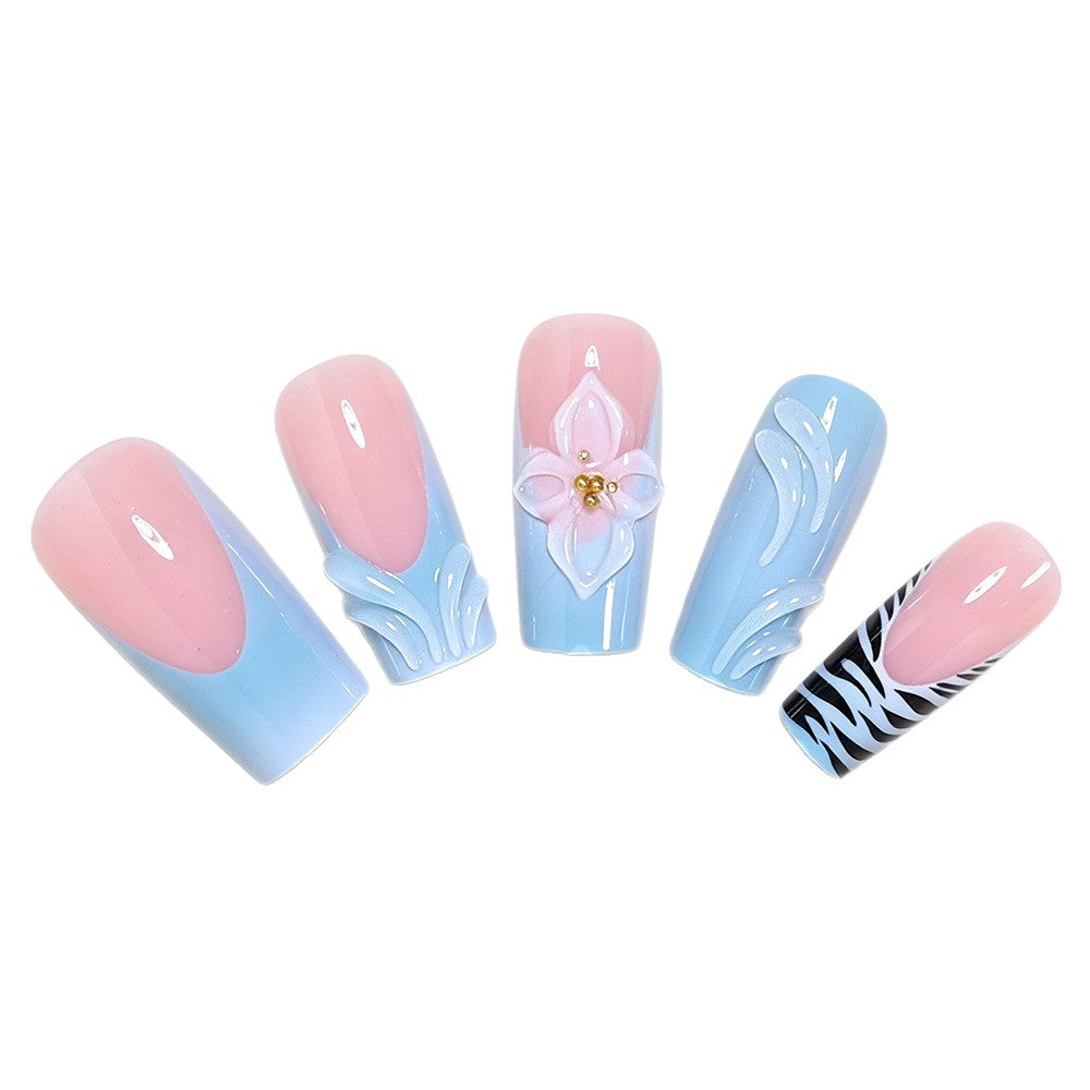 Decorative Long Press-On Nail Art Kalsten