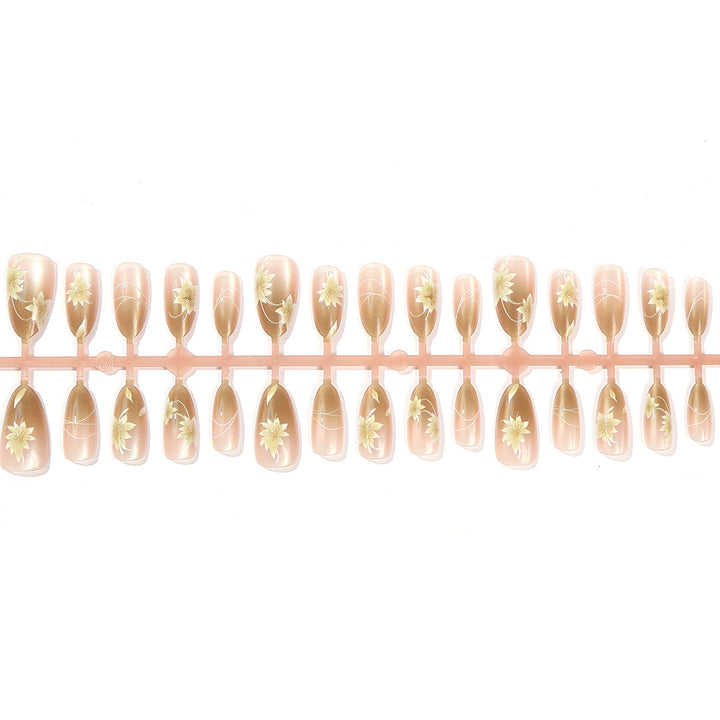 Floral Decorated Press-On Nail Set Kalsten
